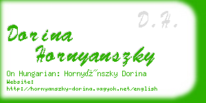 dorina hornyanszky business card